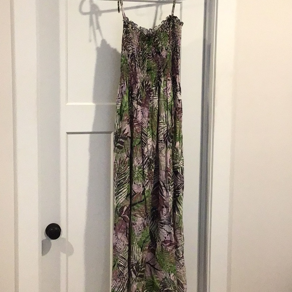 Hawaiian/tropical sun dress long